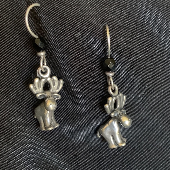Sunwest Silver Co. Sterling Moose Drop Earrings - Picture 7 of 8
